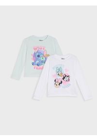 Sinsay - Bawełniana koszulka z nadrukiem 2 pack Disney - wielobarwny. Materiał: bawełna. Wzór: motyw z bajki, nadruk #1