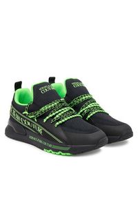 Versace Jeans Couture Sneakersy 79YA3SA3 Czarny. Kolor: czarny. Materiał: materiał