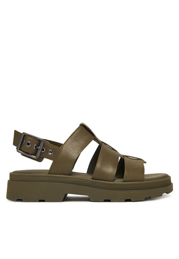 Clarks Sandały Orinoco3 Strap 26186489 Zielony. Kolor: zielony. Materiał: skóra