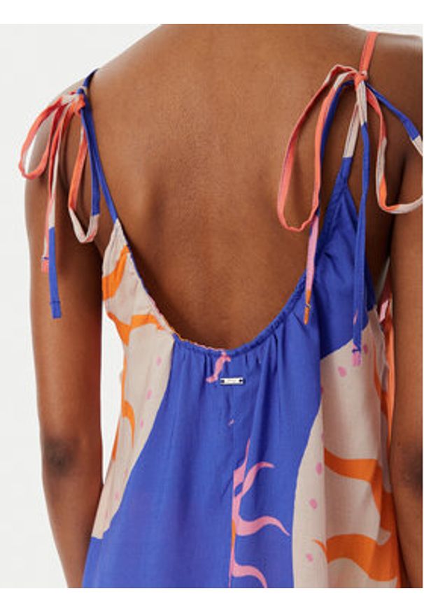 Maaji Sukienka letnia Magnolia PT1730CSD017 Niebieski Regular Fit. Kolor: niebieski. Materiał: wiskoza. Sezon: lato