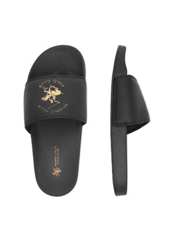 Beverly Hills Polo Club Klapki CEO-WP-CA23332C Czarny. Kolor: czarny. Materiał: skóra