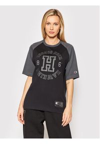 Champion T-Shirt Unisex STRANGER THINGS Hawkins Raglan 217755 Czarny Custom Fit. Kolor: czarny. Materiał: bawełna. Długość rękawa: raglanowy rękaw #5