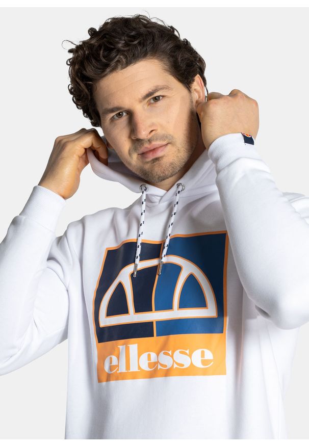 Bluza z kapturem męska Ellesse Labus OH Hoody Regular Fit Biały. Typ kołnierza: kaptur. Kolor: biały. Wzór: kolorowy. Sezon: lato. Styl: street