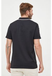 Guess polo męski kolor czarny z aplikacją. Typ kołnierza: polo. Kolor: czarny. Wzór: aplikacja #4
