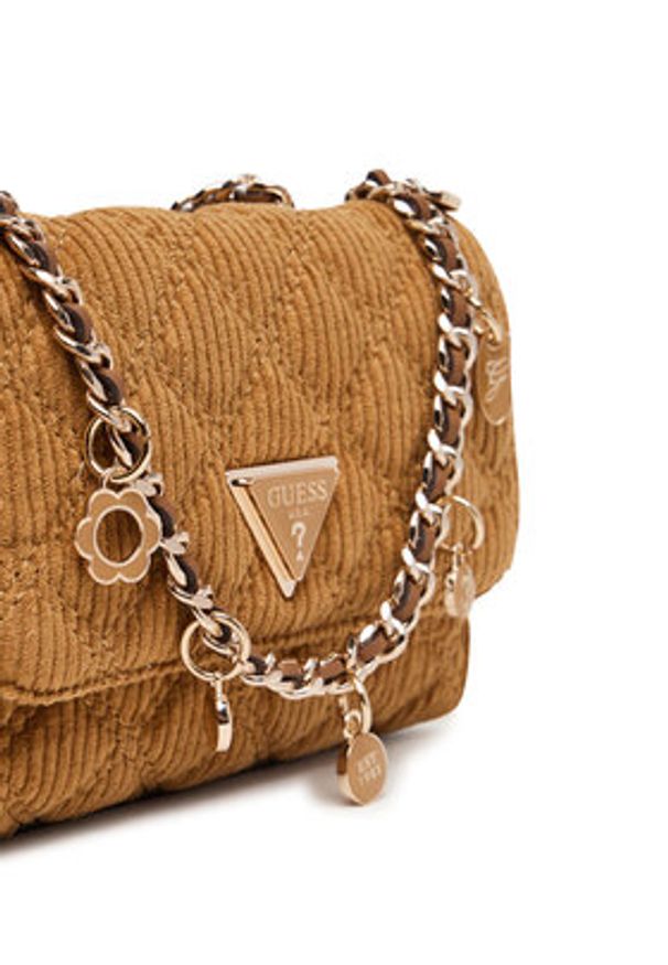 Guess Torebka Giully II Mini HWCG96 73740 Brązowy. Kolor: brązowy