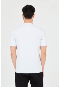 EA7 Emporio Armani - EA7 Męski biały t-shirt z holograficznym logo, Rozmiar XL. Kolor: biały #4