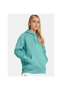 Under Armour - Bluza fitness damska UNDER ARMOUR Rival Fleece z kapturem. Typ kołnierza: kaptur. Kolor: niebieski. Sport: fitness