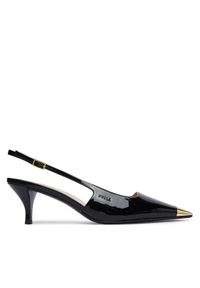 Furla Czółenka Metal Slingback YM29FML X70000 CN O6000 Czarny. Kolor: czarny. Materiał: skóra, lakier #1
