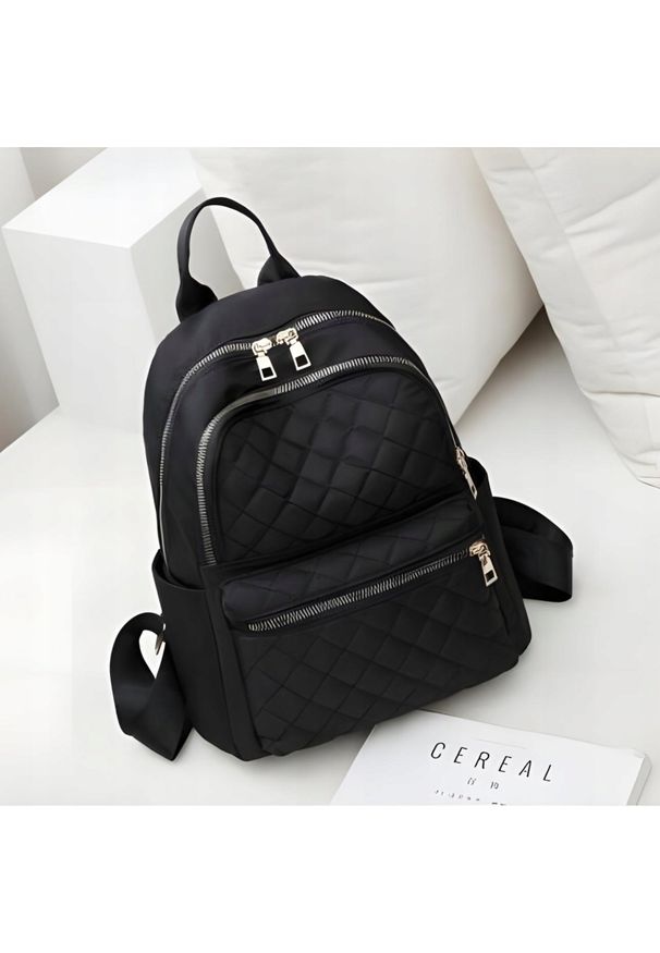 Dexxer POJEMNY Plecak damski miejski EKOSKÓRA szkolny A4 torba lekki 4 KIESZENIE