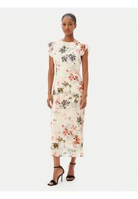 French Connection Sukienka letnia 71YFU 90 Beżowy Regular Fit. Kolor: beżowy. Materiał: wiskoza. Sezon: lato #4