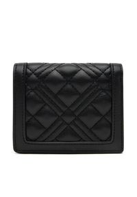 Love Moschino - LOVE MOSCHINO Mały Portfel Damski JC5601PP1MLA0000 Czarny. Kolor: czarny. Materiał: skóra