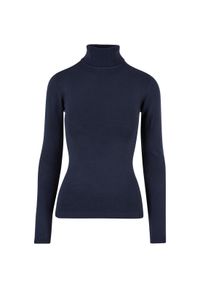 Damski sweter z golfem Urban Classics. Typ kołnierza: golf. Kolor: niebieski. Materiał: polar. Sezon: zima. Sport: golf #1