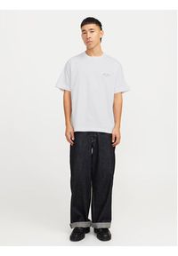 Jack & Jones - Jack&Jones T-Shirt Islington 12273015 Biały Loose Fit. Kolor: biały. Materiał: bawełna #8