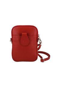 Barberini's - Listonoszka etui skórzane BARBERINI'S j. czerwone 887-7. Kolor: czerwony. Materiał: skórzane. Styl: casual. Rodzaj torebki: na ramię #1