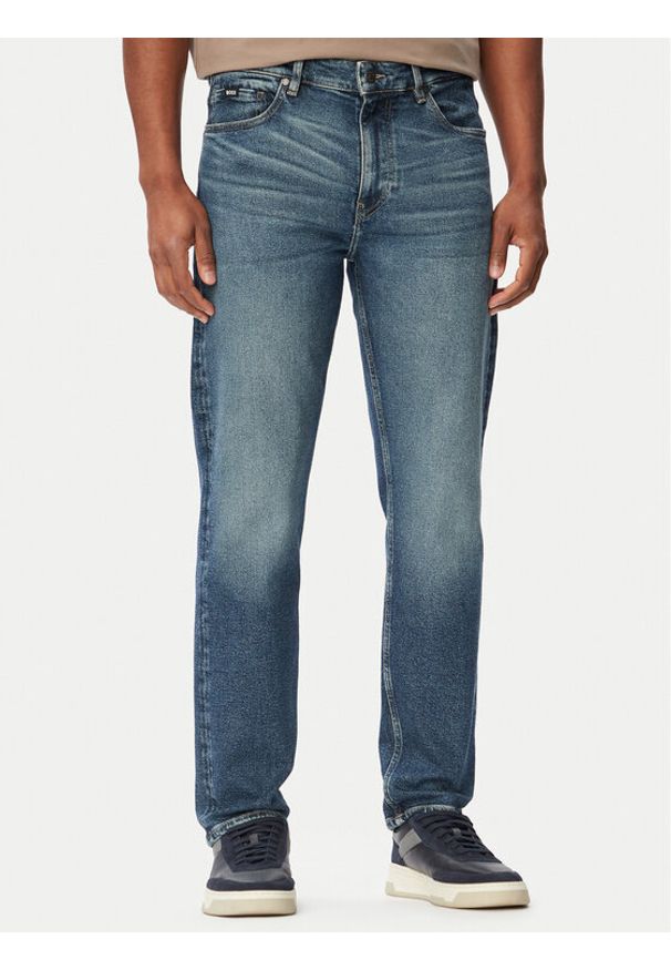 BOSS Jeansy Ogden 50569039 Granatowy Straight Fit. Kolor: niebieski