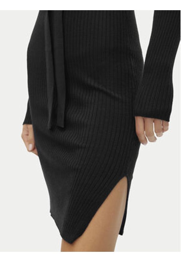 Vero Moda Sukienka dzianinowa Saba 10309320 Czarny Slim Fit. Kolor: czarny. Materiał: syntetyk