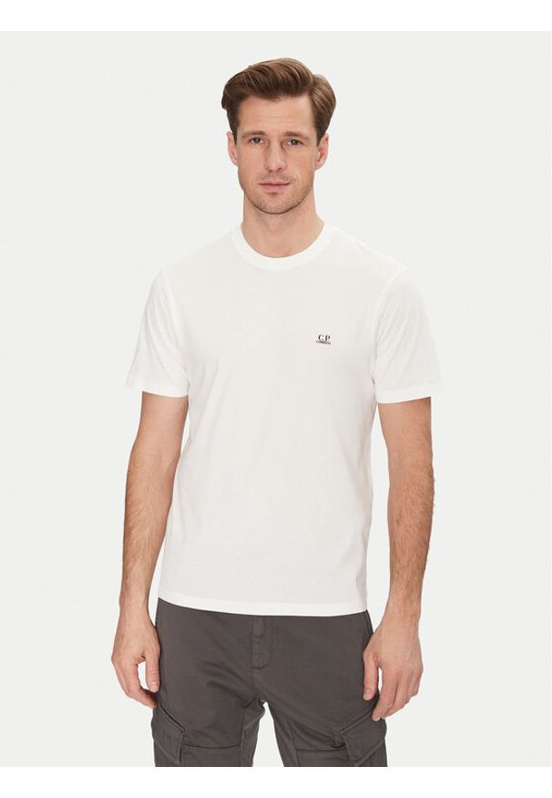 C.P. Company T-Shirt 18CMTS030A005100W Biały Regular Fit. Kolor: biały. Materiał: bawełna