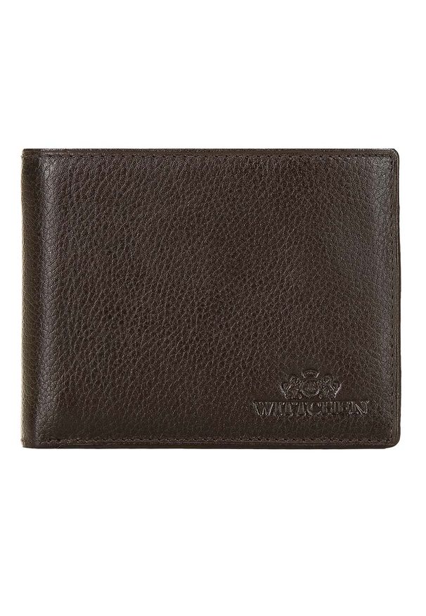 Wittchen - Męski portfel skórzany z wykładanym panelem. Kolor: brązowy. Materiał: skóra
