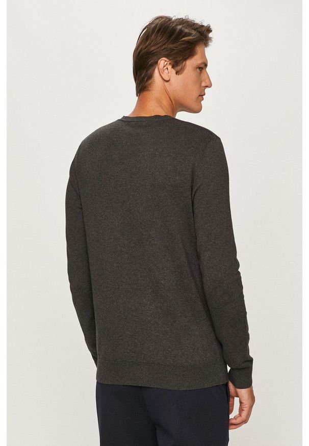 Selected - Sweter. Kolor: szary. Materiał: materiał. Długość rękawa: długi rękaw. Długość: długie