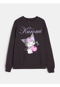 Sinsay - Bluza crewneck z nadrukiem Kuromi - szary. Kolor: szary. Wzór: nadruk