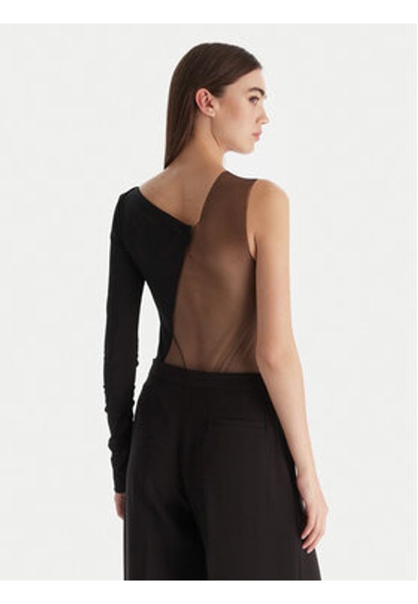 Patrizia Pepe Body 2M4504/338-J4R0 Czarny Slim Fit. Kolor: czarny. Materiał: syntetyk