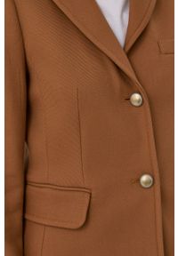 MAX&Co. płaszcz damski kolor brązowy przejściowy. Okazja: na co dzień. Kolor: brązowy. Materiał: tkanina. Wzór: gładki. Styl: casual, klasyczny #4