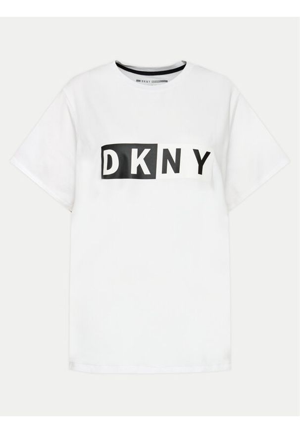 DKNY Sport T-Shirt DPPT5894 Biały Regular Fit. Kolor: biały. Materiał: bawełna. Styl: sportowy