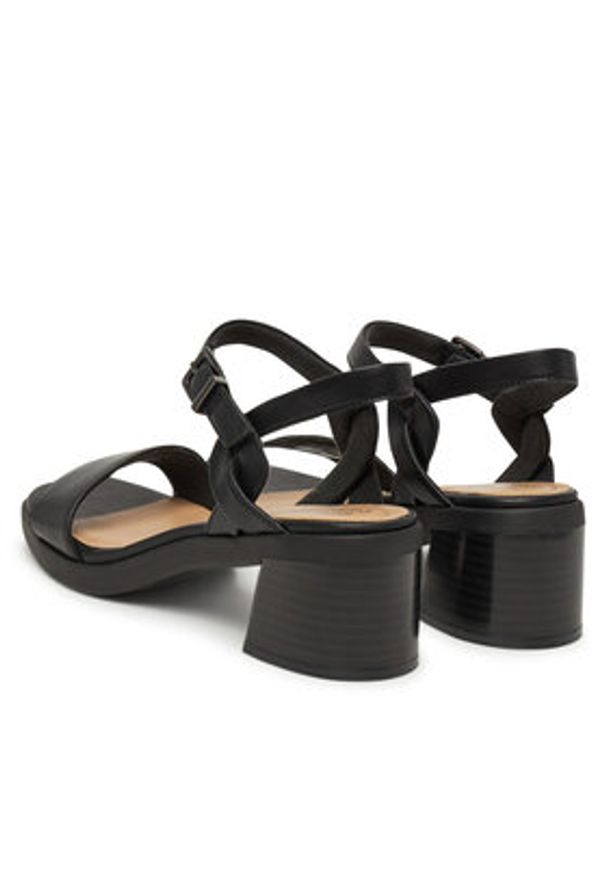 Clarks Sandały Jaylan Ray 26181658 Czarny. Kolor: czarny. Materiał: skóra