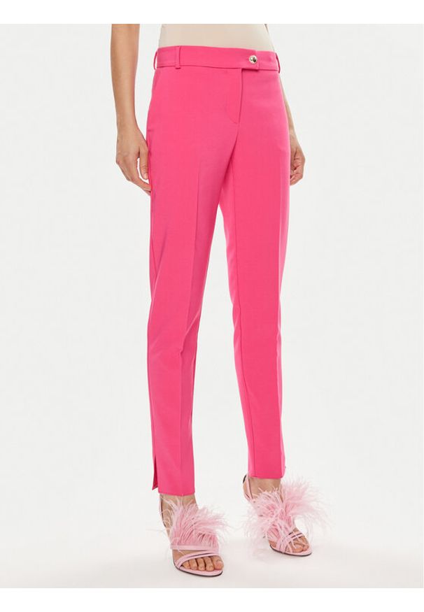 Rinascimento Spodnie materiałowe CFC0118281003 Różowy Slim Fit. Kolor: różowy. Materiał: syntetyk