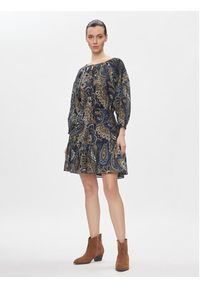 Lauren Ralph Lauren Sukienka codzienna 250926408001 Granatowy Regular Fit. Okazja: na co dzień. Kolor: niebieski. Materiał: bawełna. Typ sukienki: proste. Styl: casual