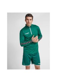 Bluza Hummel demi-zip hmlAUTHENTIC. Kolor: zielony, biały, wielokolorowy. Sport: fitness