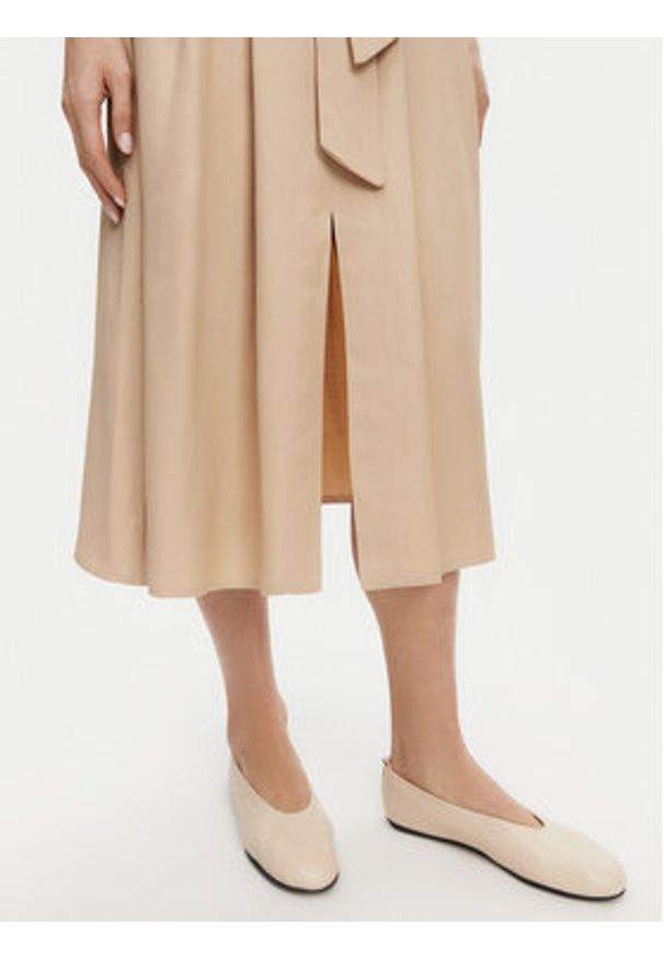 KAOS Spódnica midi RP1CO037 Beżowy Regular Fit. Kolor: beżowy. Materiał: wiskoza