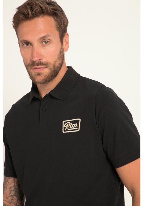JAY-PI - Męska Koszulka polo FLEXNAMIC® odzież rowerowa rękaw 1/2 pika. Typ kołnierza: polo. Kolekcja: plus size. Kolor: czarny. Materiał: bawełna, elastan, materiał