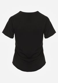 Renee - Czarny T-shirt Basic z Okrągłym Dekoltem Dolea. Okazja: na co dzień. Kolor: czarny. Materiał: jeans. Długość: krótkie. Wzór: gładki. Styl: casual #4