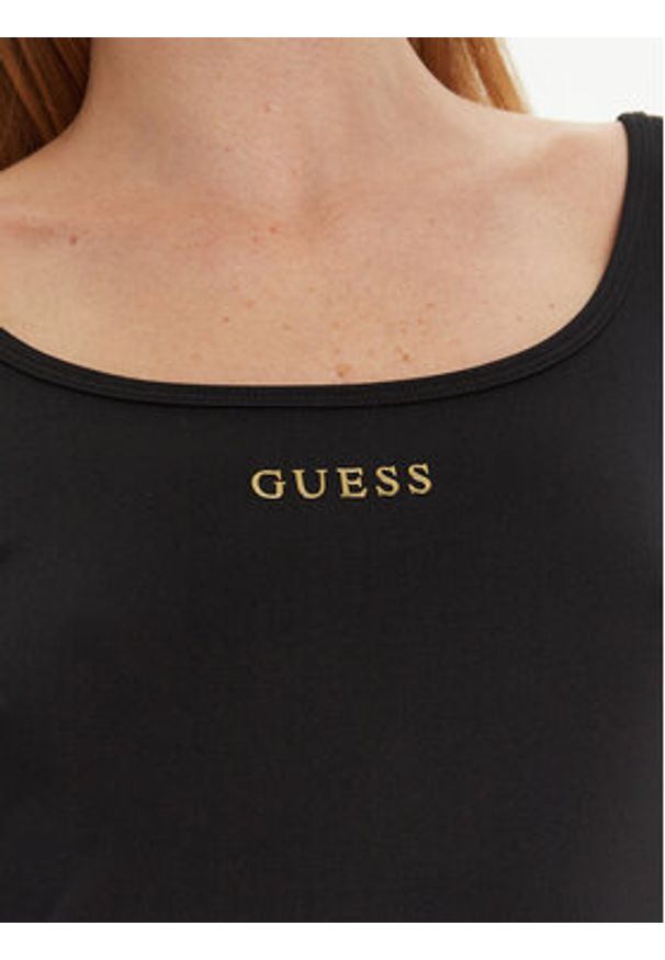 Guess Kombinezon V4BD03 KCD02 Czarny Slim Fit. Kolor: czarny. Materiał: syntetyk