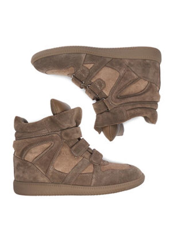 Badura Sneakersy EO-IVI-LT1885-2N Brązowy. Kolor: brązowy. Materiał: zamsz, skóra