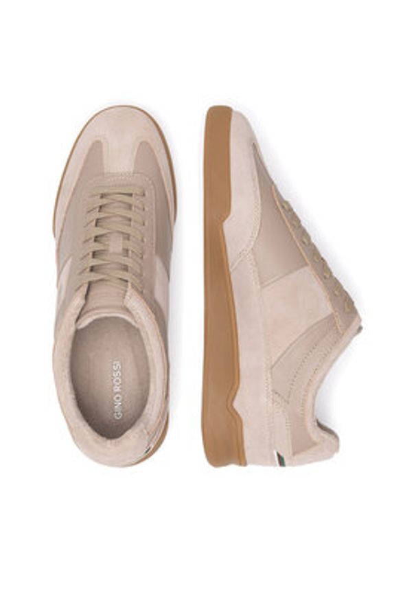 Gino Rossi Sneakersy CARLO-01 124AM Beżowy. Kolor: beżowy. Materiał: zamsz, skóra