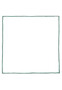 Modini - Biała poszetka z zielonym obszyciem E136. Kolor: zielony, biały, wielokolorowy #1