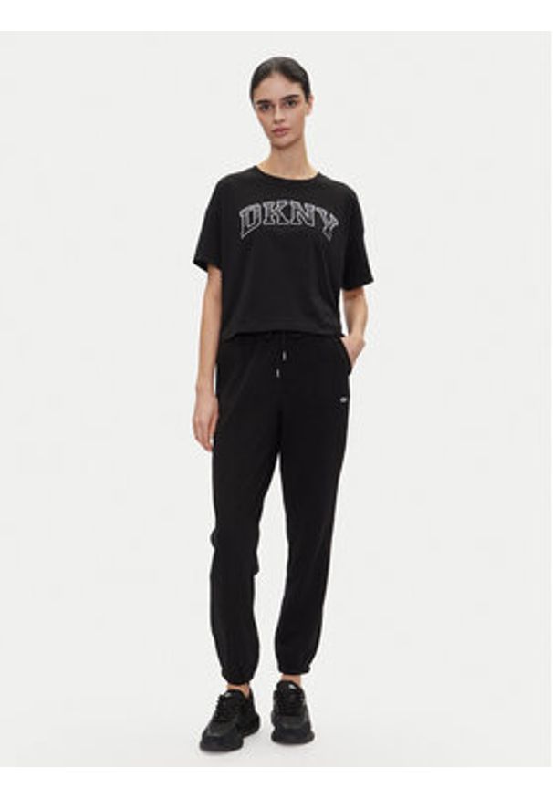 DKNY Sport Spodnie dresowe DP5P3632 Czarny Relaxed Fit. Kolor: czarny. Materiał: dresówka