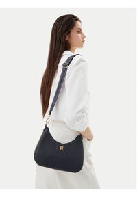 TOMMY HILFIGER - Tommy Hilfiger Torebka AW0AW17226 Granatowy. Kolor: niebieski. Materiał: skórzane