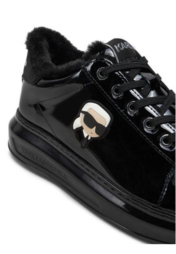 Karl Lagerfeld - KARL LAGERFELD Sneakersy KL62531S Czarny. Kolor: czarny. Materiał: lakier, skóra