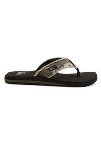 Japonki plażowe męskie Quiksilver Monkey Abyss. Okazja: na plażę. Kolor: zielony. Materiał: tkanina. Styl: sportowy