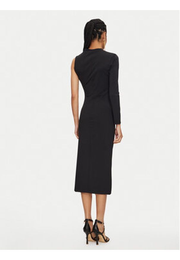 Rinascimento Sukienka koktajlowa CFC0119877003 Czarny Regular Fit. Kolor: czarny. Materiał: syntetyk. Styl: wizytowy