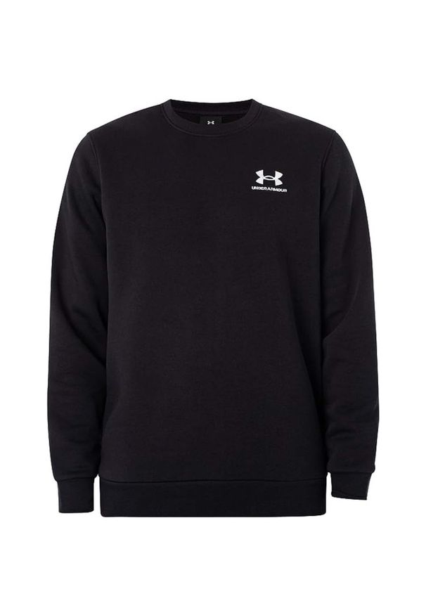Bluza fitness męska Under Armour Essential Fleece Crew. Kolor: czarny, wielokolorowy. Sport: fitness