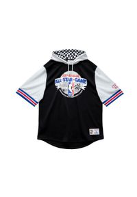 Krótki rękaw bluza z kapturem z siateczki Mitchell & Ness All Star. Typ kołnierza: kaptur. Kolor: czarny. Długość rękawa: krótki rękaw. Długość: krótkie. Sport: koszykówka #1