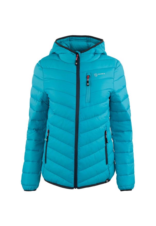 Munkees - Zimowa kurtka McKees Terminillo dla kobiet - Ciepła i stylowa. Kolor: niebieski. Sezon: zima. Sport: turystyka piesza