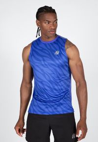 GORILLA WEAR - Tank top fitness męski Gorilla Wear USA Washington bez rękawów. Kolor: niebieski. Długość rękawa: bez rękawów
