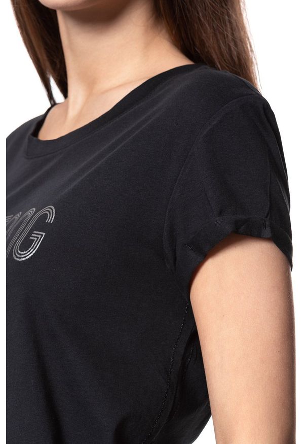 Mustang - MUSTANG T SHIRT DAMSKI Alina C Print CAVIAR 1008401 4132. Wzór: nadruk