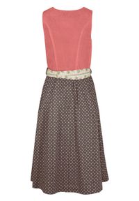 Sukienka w ludowym stylu, ze sztruksu bonprix dymny koralowy - brązowy. Kolor: różowy. Materiał: sztruks #5
