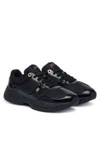 TOMMY HILFIGER - Tommy Hilfiger Sneakersy Modern Runner Shiny Leather FW0FW09413 Czarny. Kolor: czarny. Materiał: skóra #4